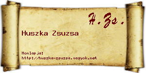 Huszka Zsuzsa névjegykártya